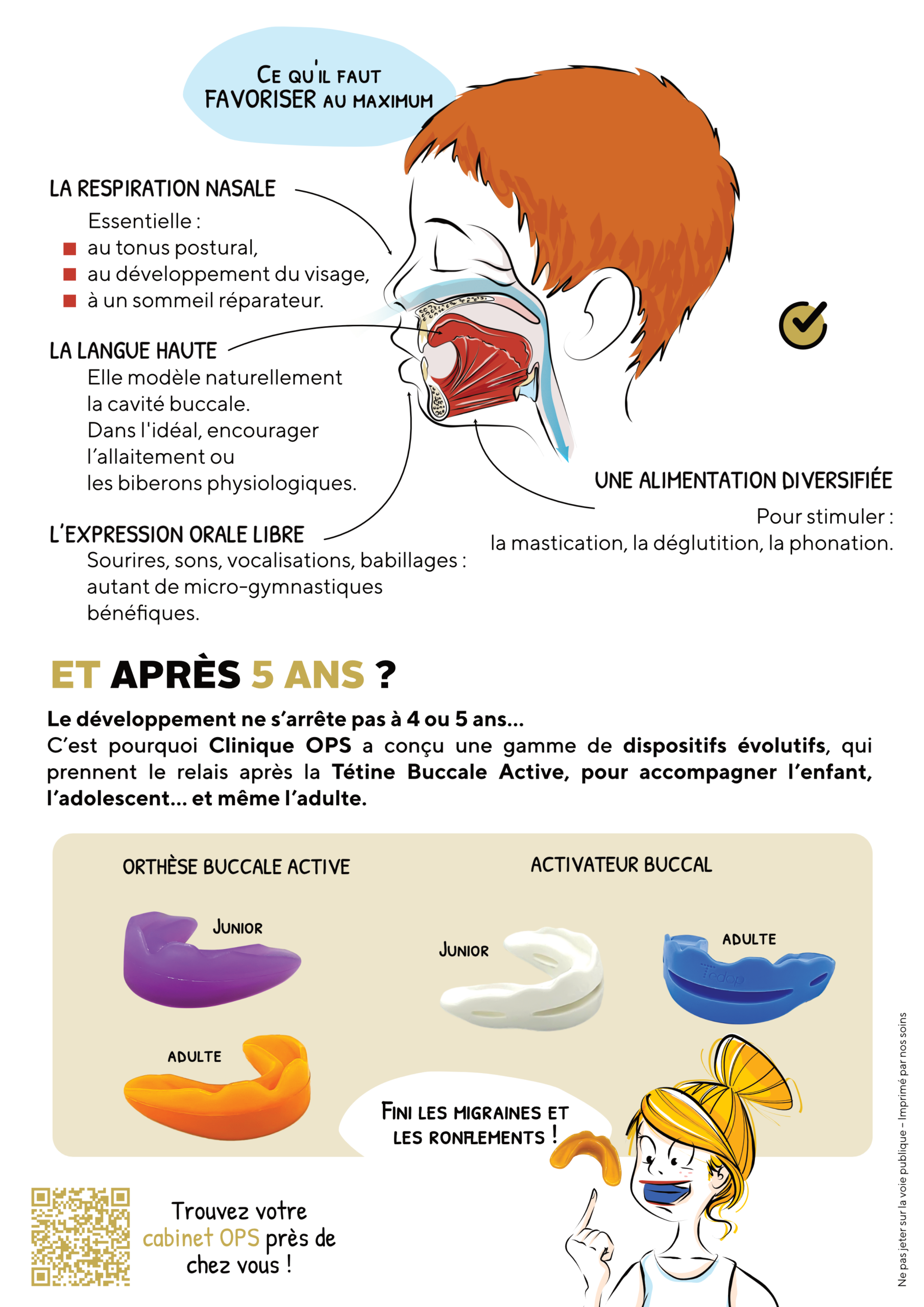 Le développement oro-facial se poursuit de l’enfance à l’âge adulte